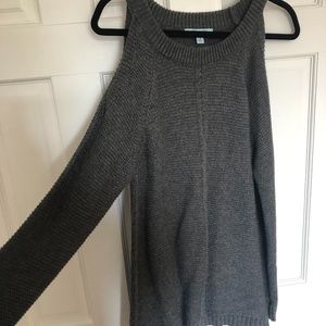 Off the Shoulder Grey Sweater